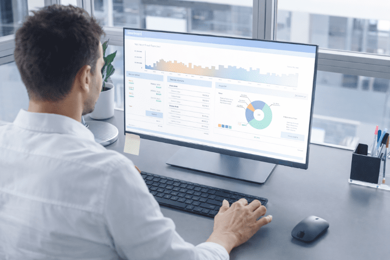 Focused on work with data dashboard