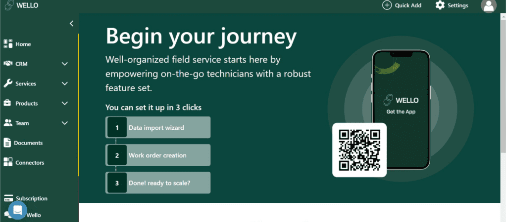 - Wello Solutions | Best Field Service Management Software Dashboard