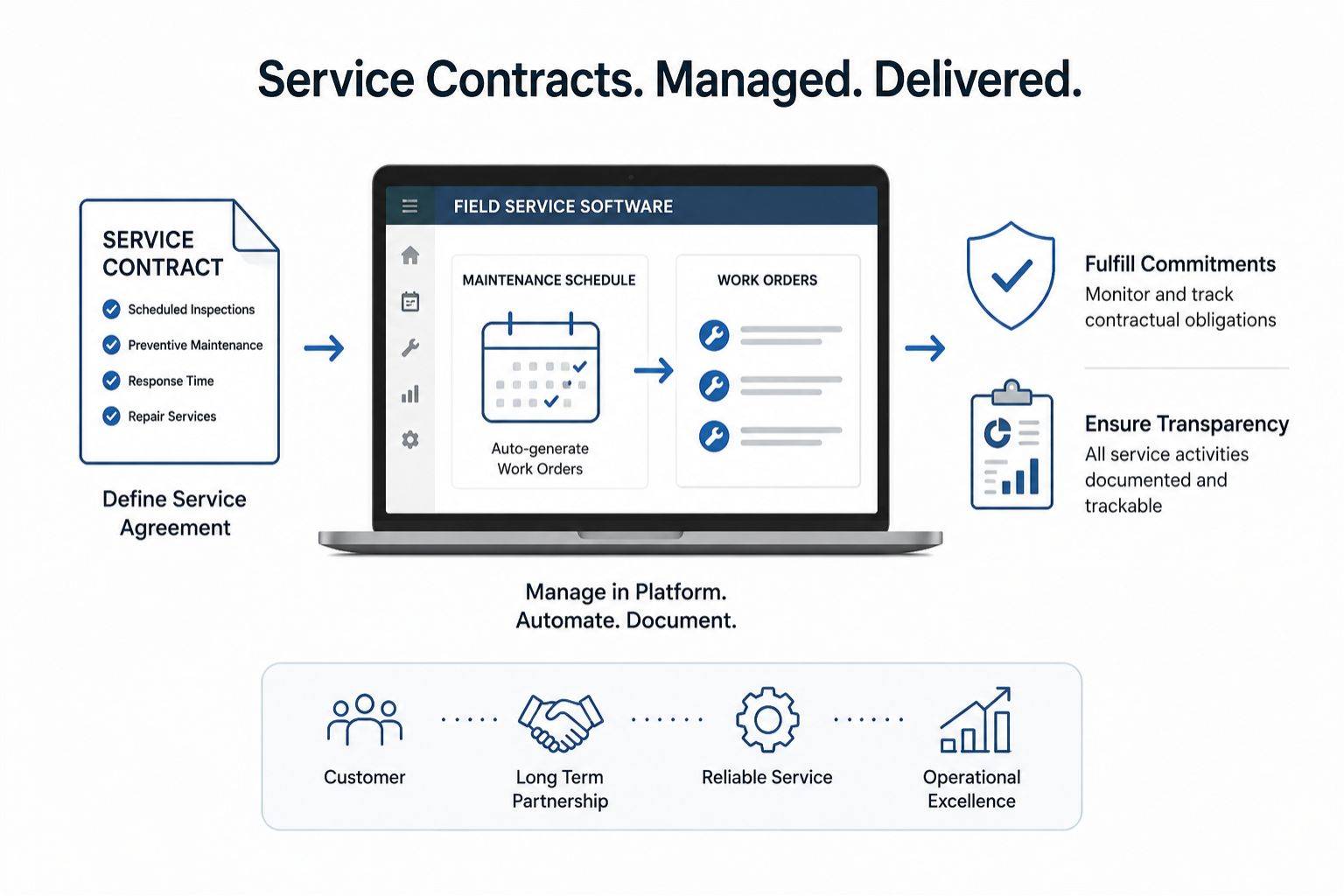 Service contract management flow diagram